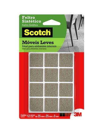 feltro quadrado scotch 3m marrom p - HB004262661