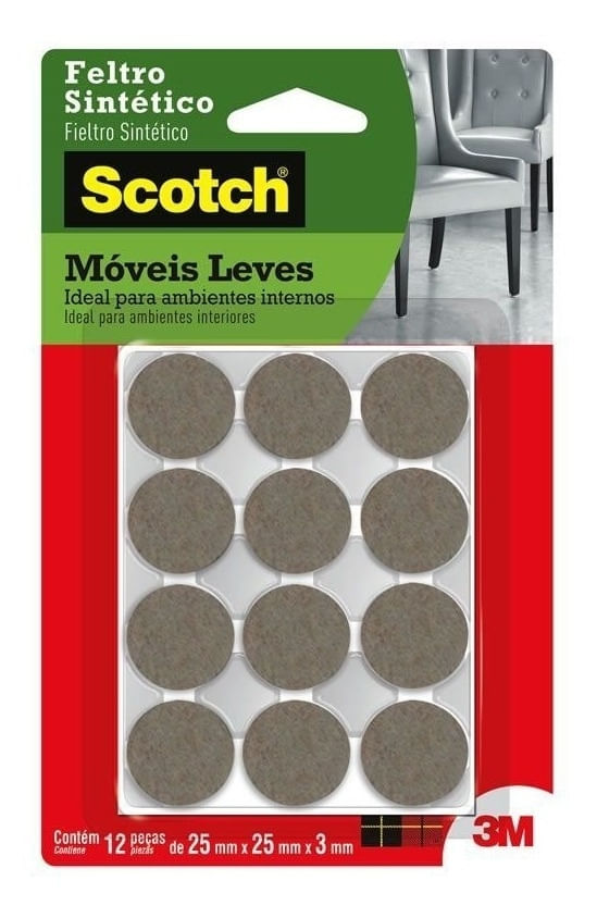 feltro redondo scotch 3m marrom p - HB004262687