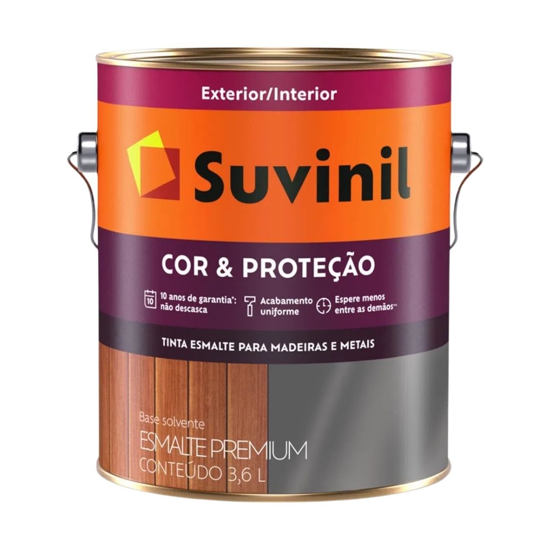 Tinta Esmalte Premium Cor & Proteção Fosco 3,6 Litros Branco Suvinil