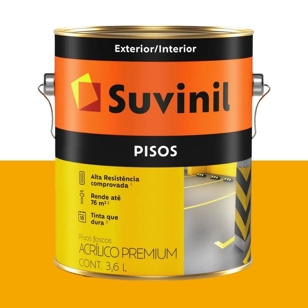 Tinta para Piso Amarelo Fosco 3,6l Suvinil