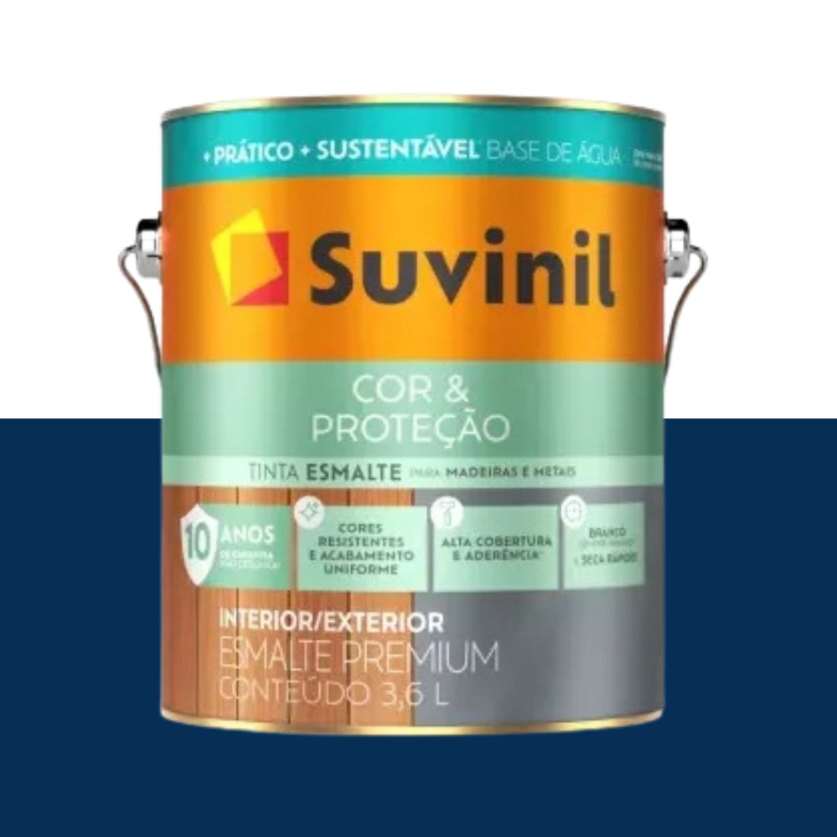 Tinta Esmalte Brilhante Seca Rapido 3.6l Suvinil aAzul del rey