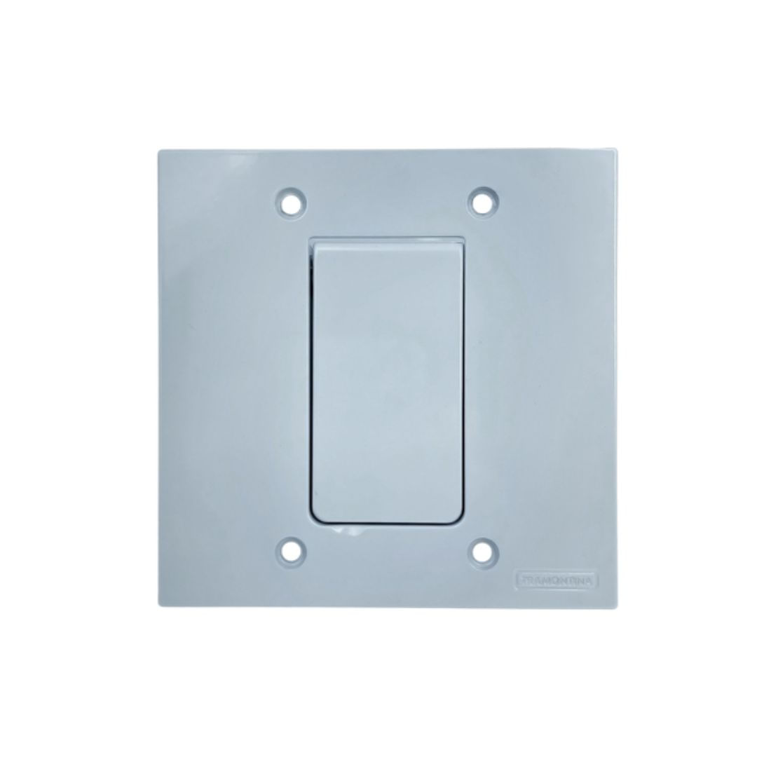 Tampao cega 4x4 1 posto modular cinza