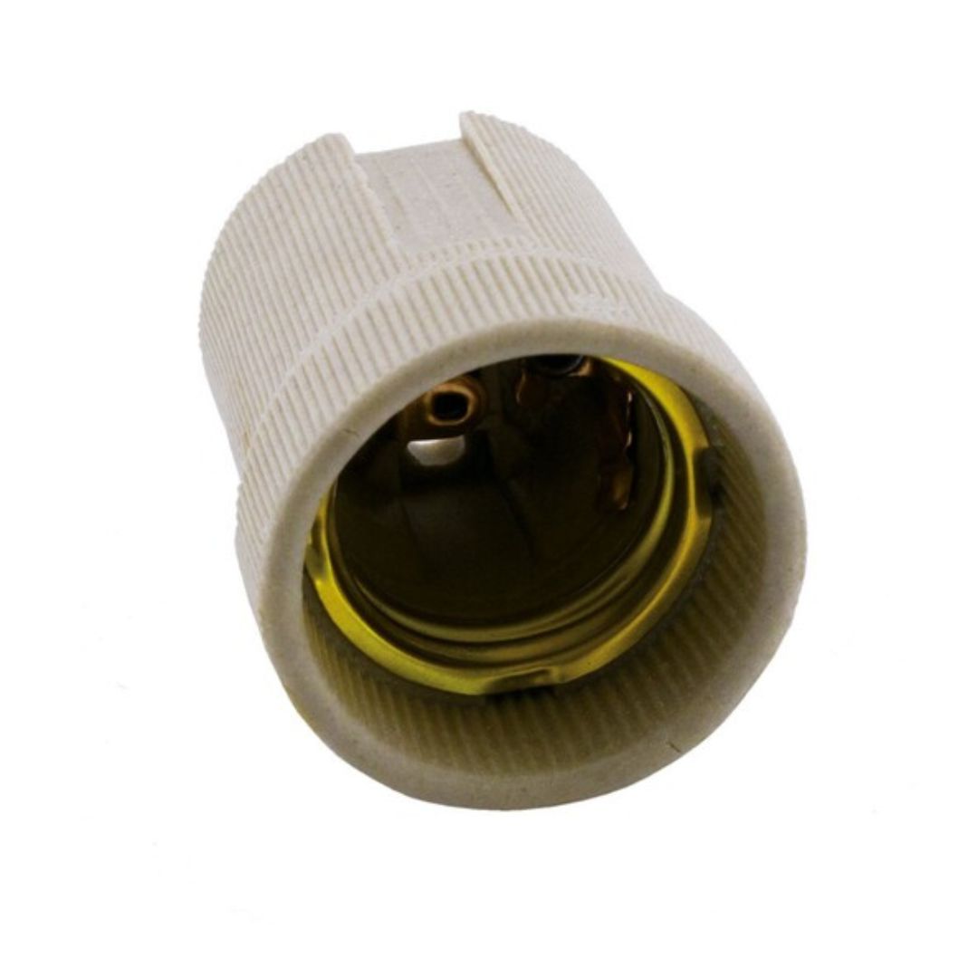 Soquete ceramico e-27 branco