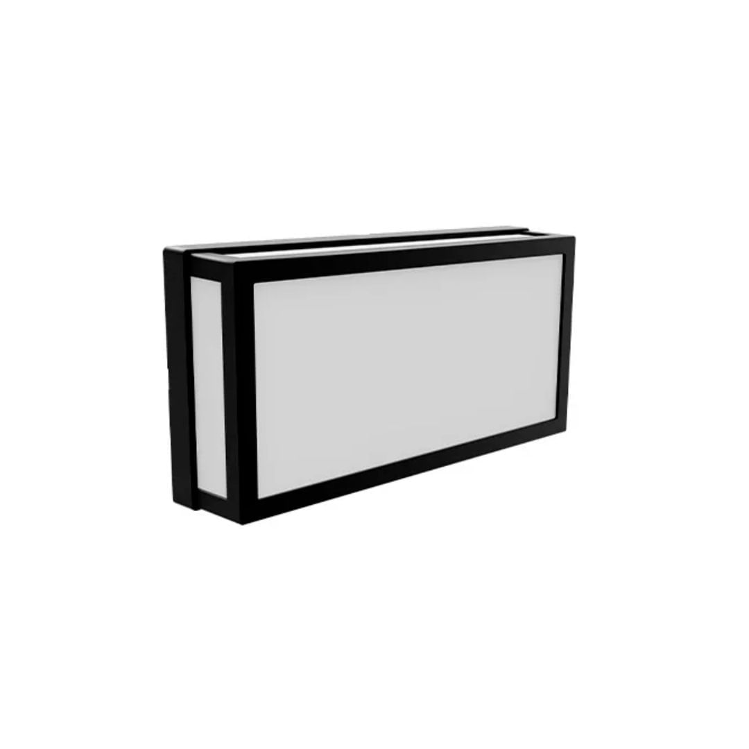 Arandela led retangular yapi 15w 6500k preta