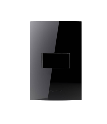 Conjunto 4x2 1interruptor simples inovapro class black