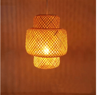 Pendente bambu lpb 003 1xe27 bege