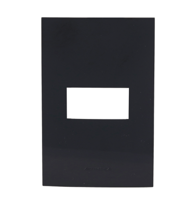 Placa 4x2 1modulo c/suporte inovapro class black