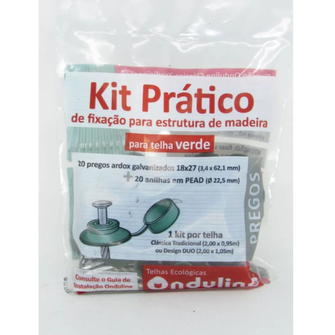 Kit Prego com Anilha Ardox 20 peças 18x27 Verde