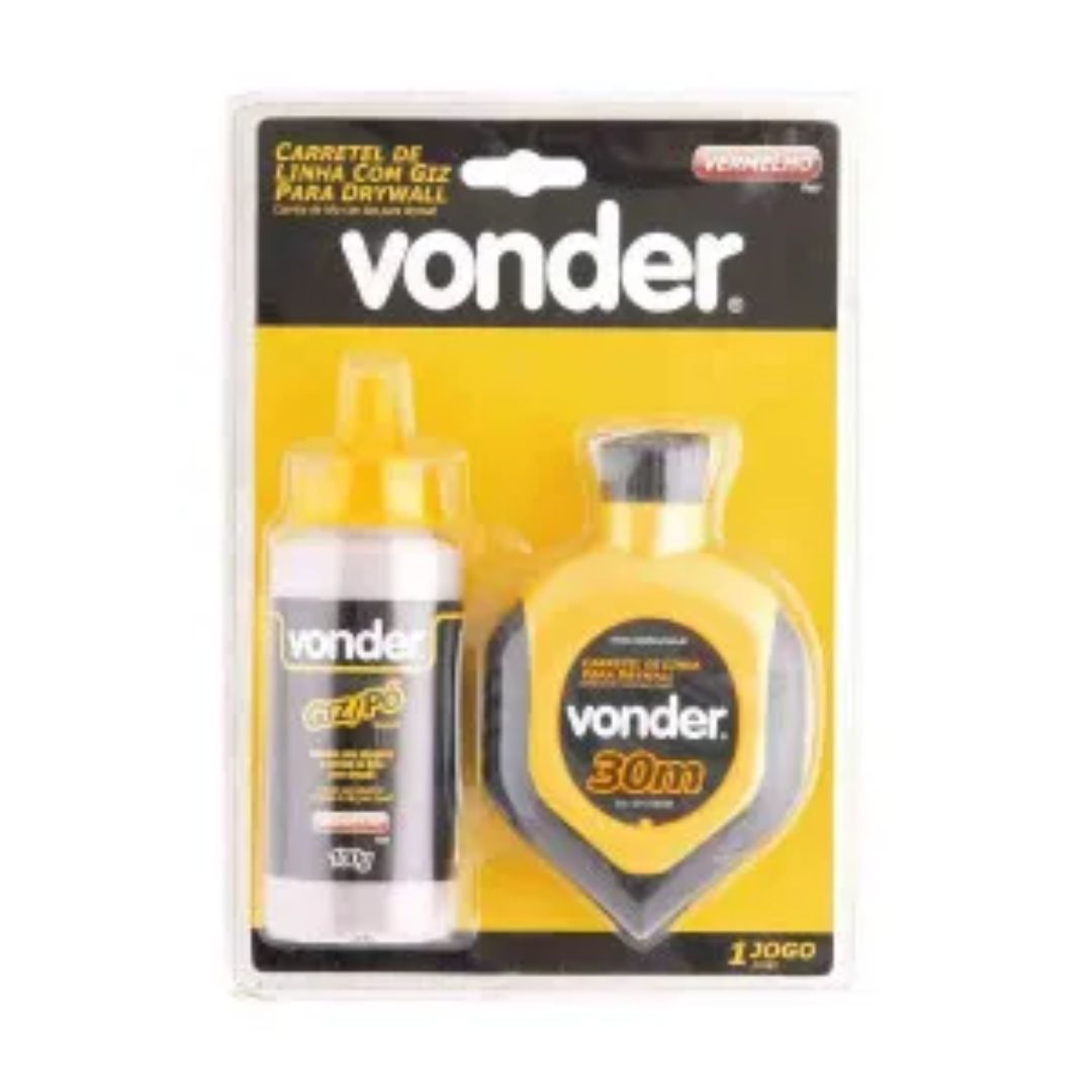 Linha para drywall com giz vermelho - vonder