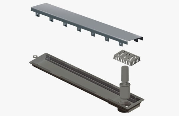 ralo linear versatile 75cm linear inox - 4258