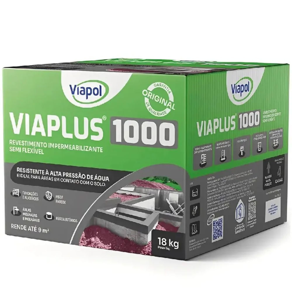 Viaplus 1000 18kg Cinza Viapol V0210595